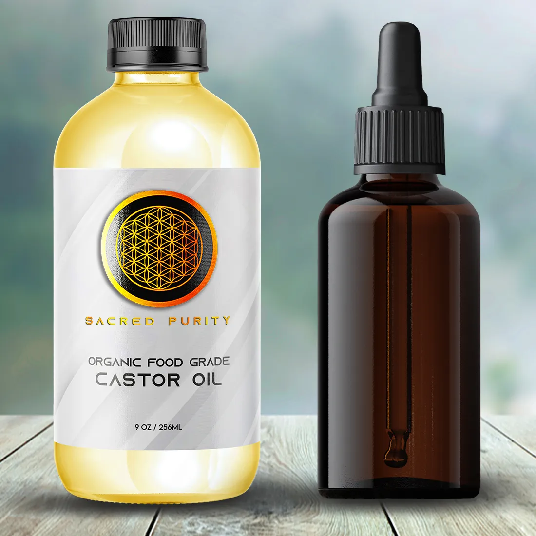 Castor Oil With Dropepr Bottle